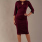 Yasmeen Keyhole Pleated Pencil Dress 