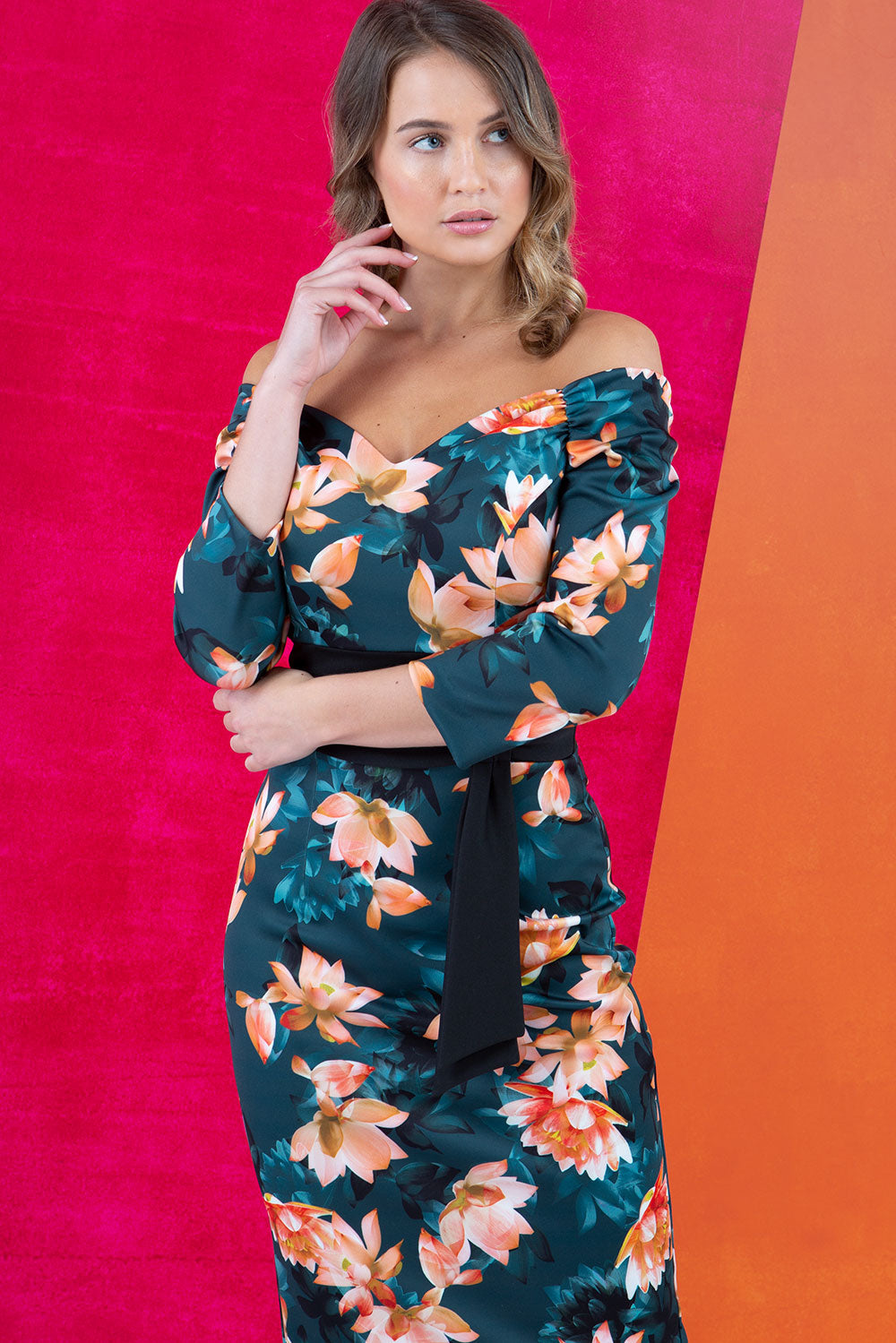 Alpa Wide Band Printed Dress – Diva Catwalk, image 7