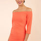 Astra Off Shoulder Sleeved Pencil Dress 