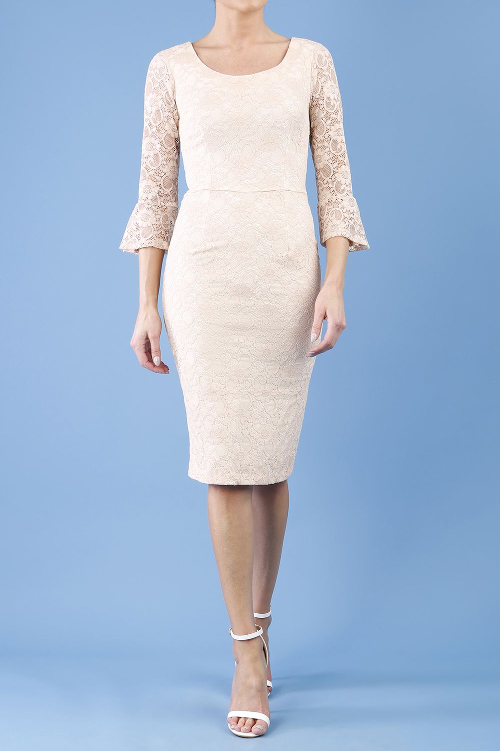 Beatrice Lace Dress in Nude Lace – Diva Catwalk, image 9