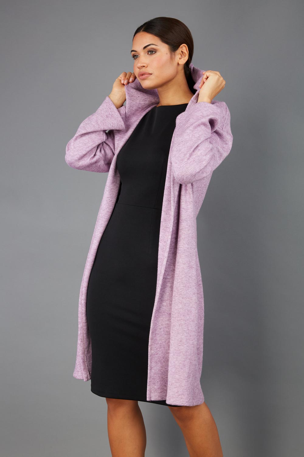 Borneo Hooded Tricot Coat – Diva Catwalk, image 2