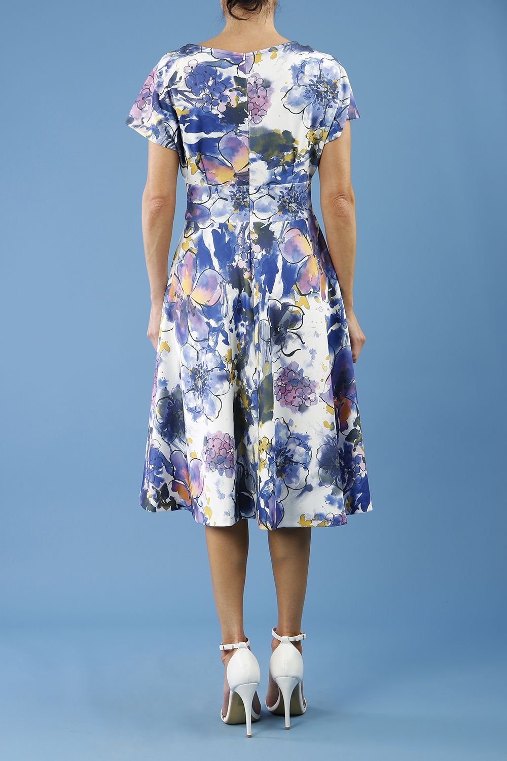 Boston Cap Sleeve Printed Swing Dress – Diva Catwalk, image 5