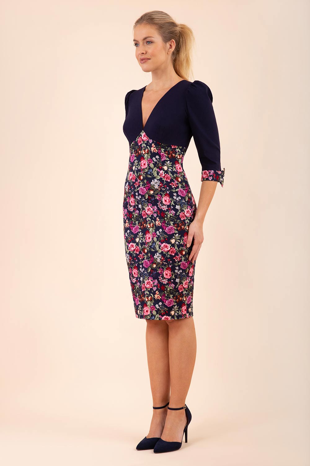 Bristow Pencil Floral Skirt Dress – Diva Catwalk, image 3