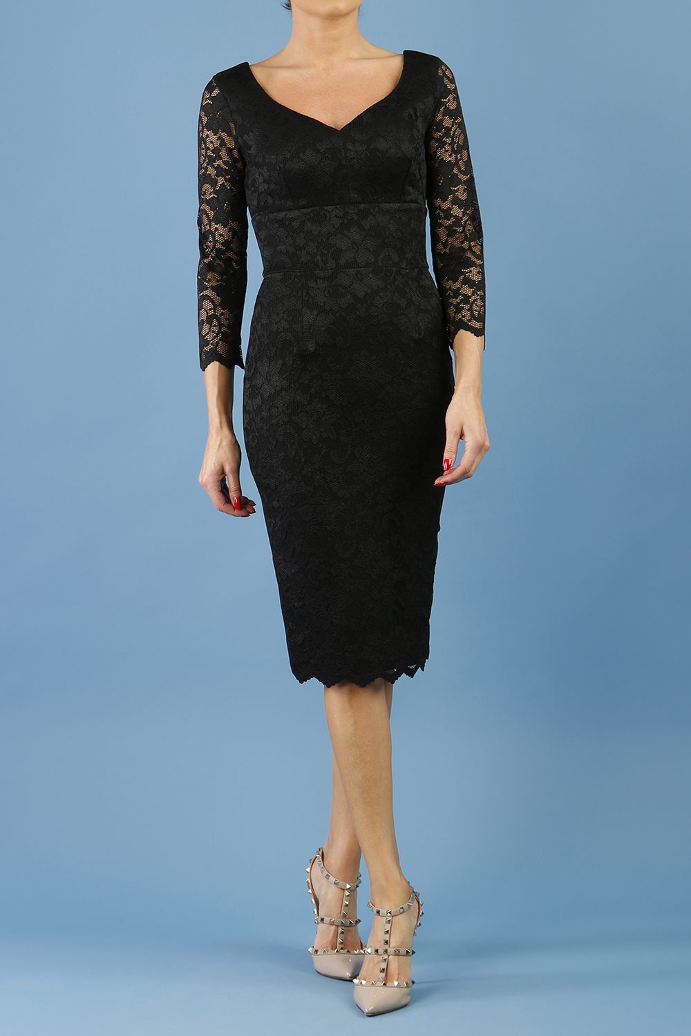 Bucklebury Lace Dress in Black – Diva Catwalk, image 6