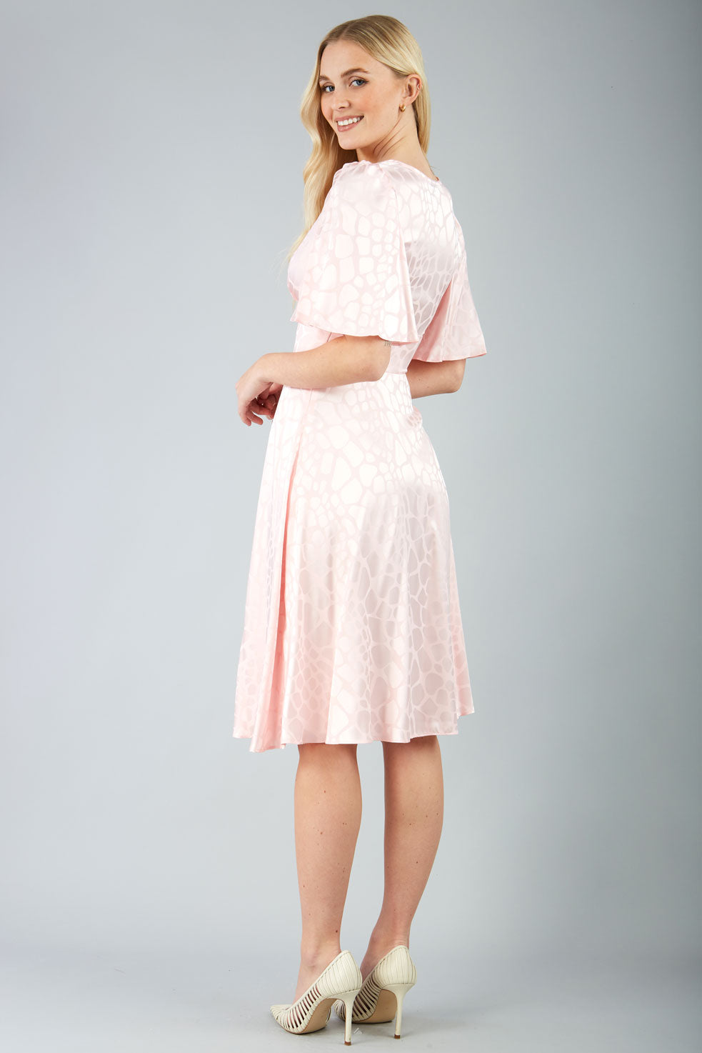 Cambrian Satin A-line Dress – Diva Catwalk, image 2