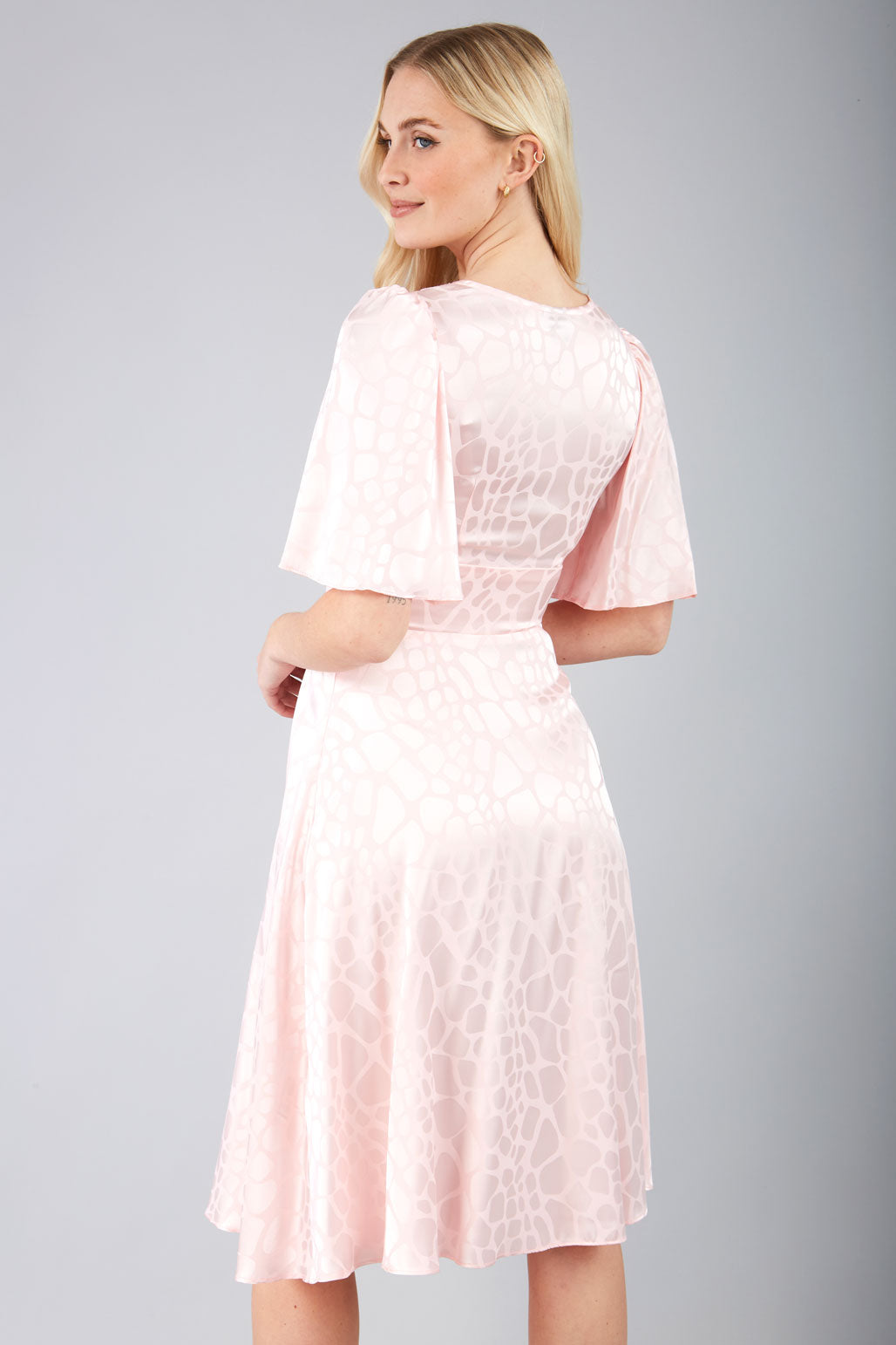 Cambrian Satin A-line Dress – Diva Catwalk, image 4