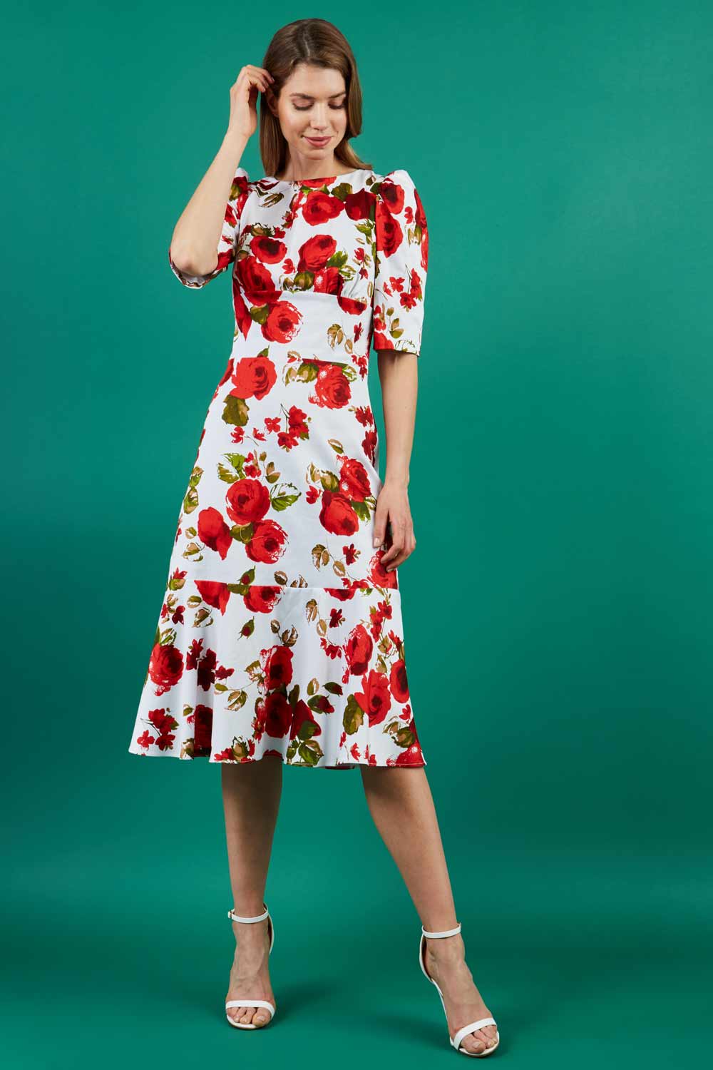 Carisbrooke Printed A-line Dress – Diva Catwalk, image 3