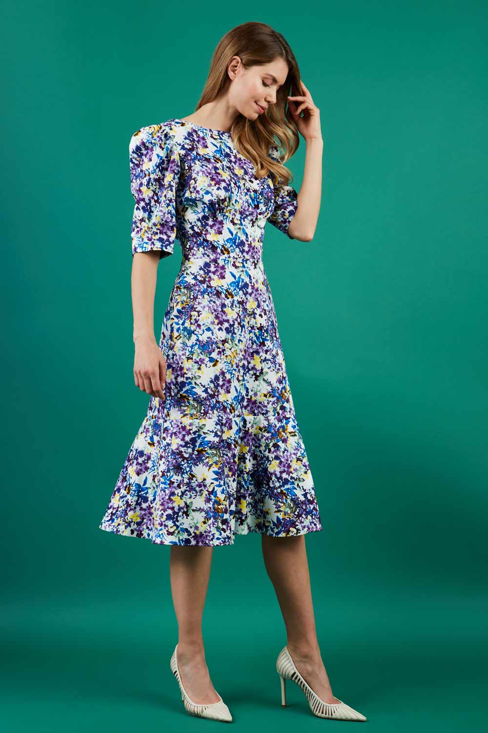 Carisbrooke Printed A-line Dress – Diva Catwalk, image 6