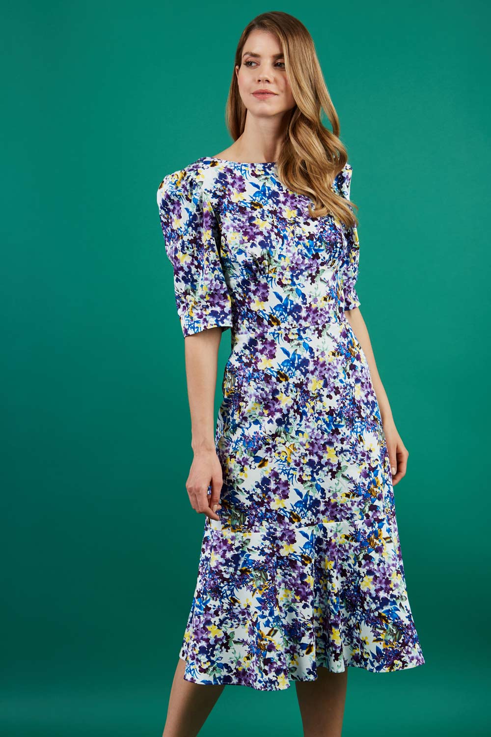 Carisbrooke Printed A-line Dress in Kew Print – Diva Catwalk, image 7