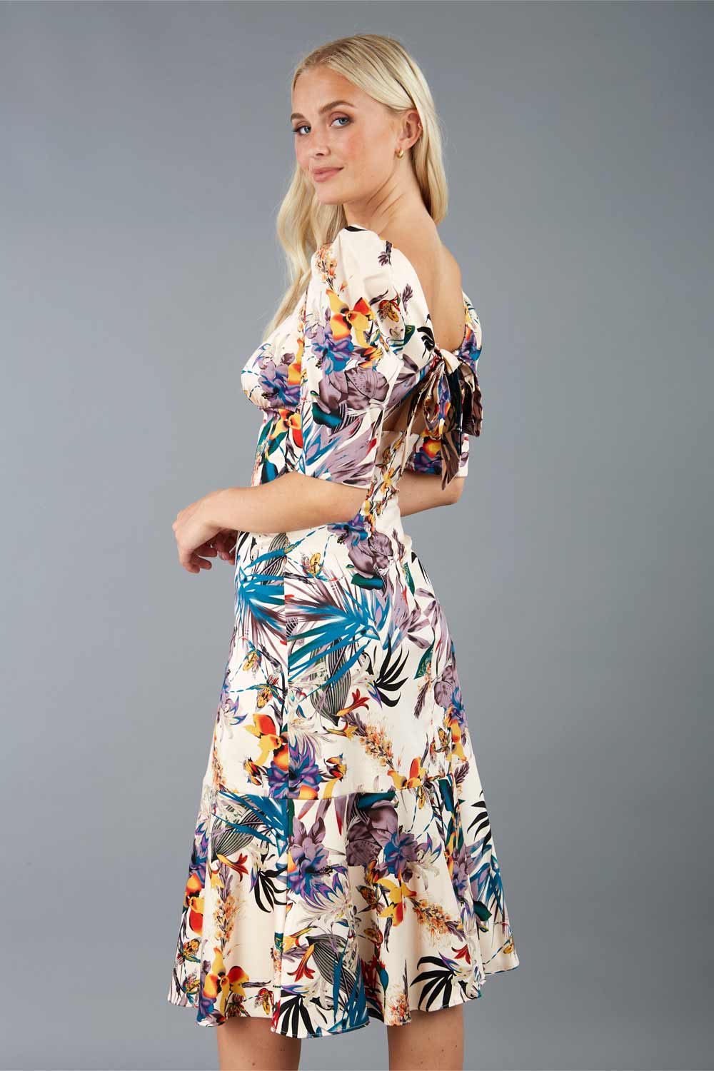 Carisbrooke Printed A-line Dress in Rainforest Print – Diva Catwalk, image 1