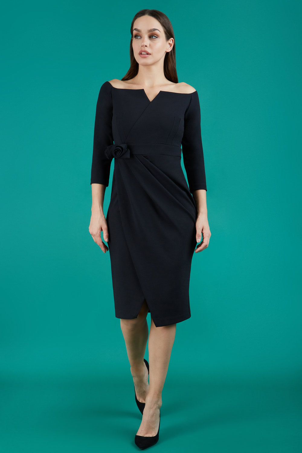 Charisma Pencil Dress in Black – Diva Catwalk, image 4