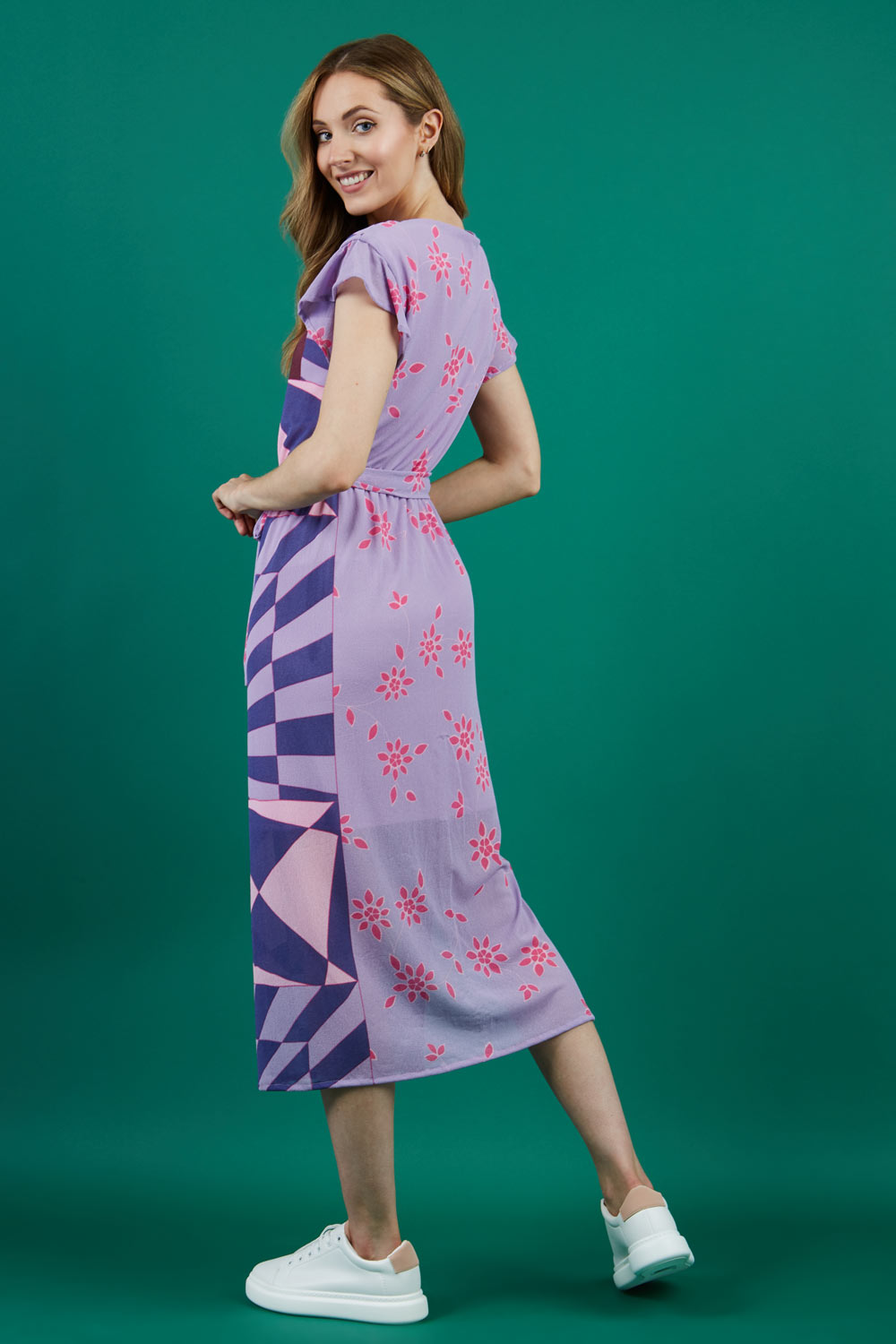 Dreamer Lady Print Midi Dress – Diva Catwalk, image 2