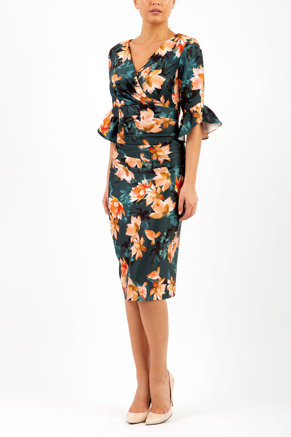 Ellen Contour Stretch Print Dress – Diva Catwalk, image 1