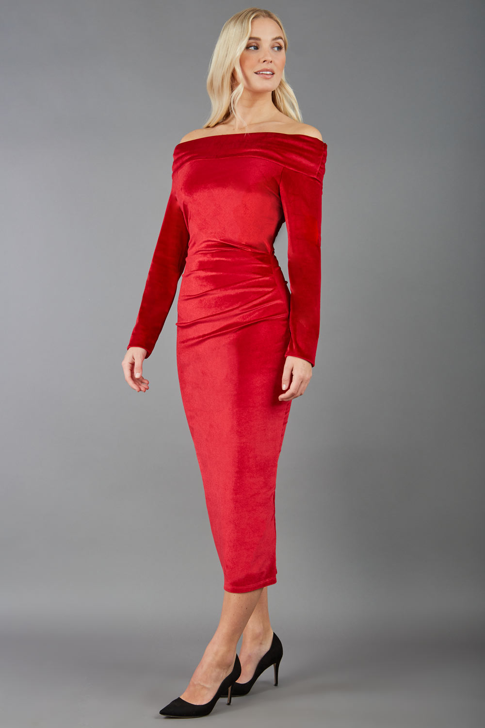 Eponine Midi Velvet Dress 