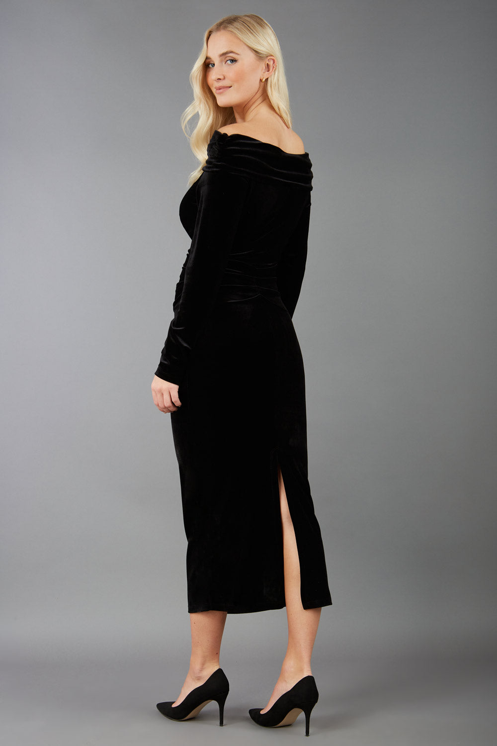 Eponine Midi Velvet Dress – Diva Catwalk, image 5