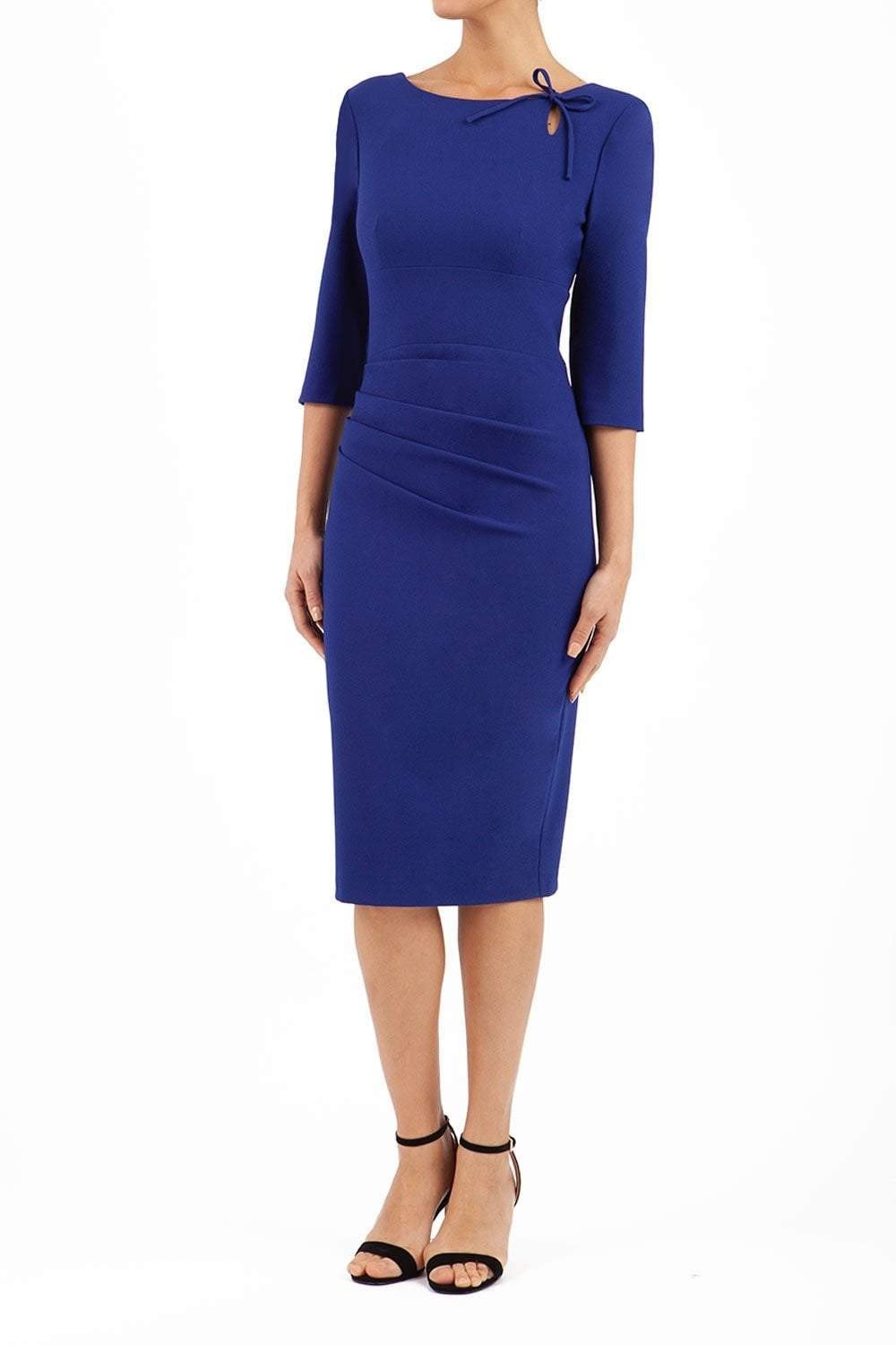 Fidelity Pencil Dress in Oxford Blue – Diva Catwalk, image 11