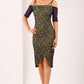 HYBRID ISLA CREPE BARDOT LACE DRESS 