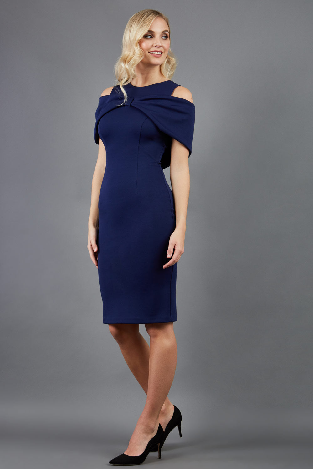 Halo Cape Pencil Dress – Diva Catwalk, image 3