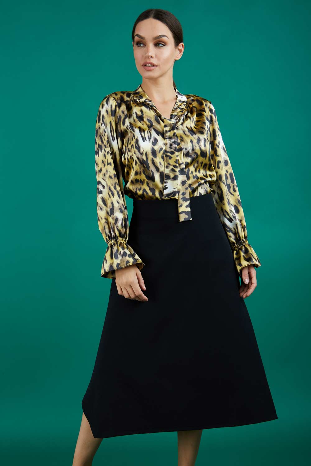 Highfield Asymmetric A-line Midi Skirt 