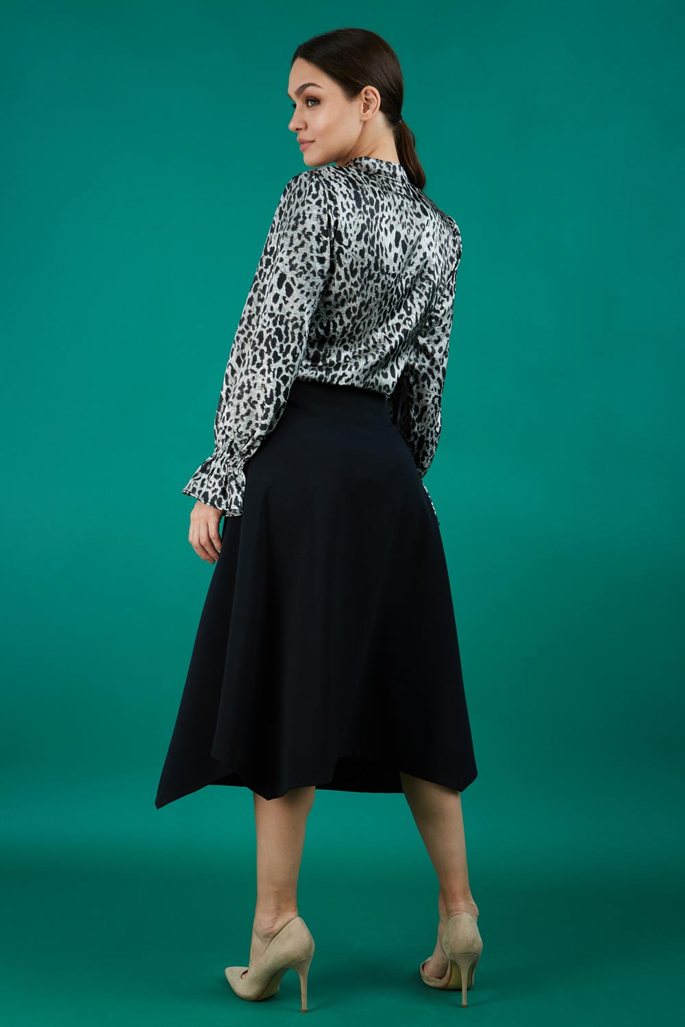 Highfield Asymmetric A-line Midi Skirt – Diva Catwalk, image 4