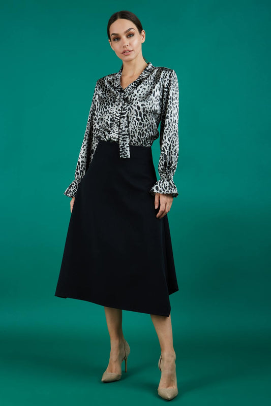 Highfield Asymmetric A-line Midi Skirt 