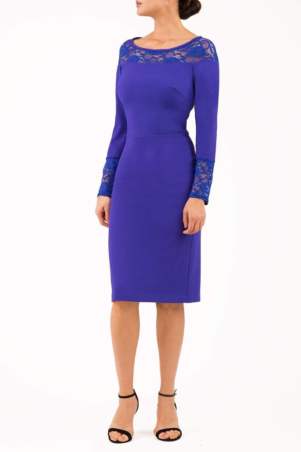 Kendall Lace Dress in Spectrum Indigo – Diva Catwalk, image 9