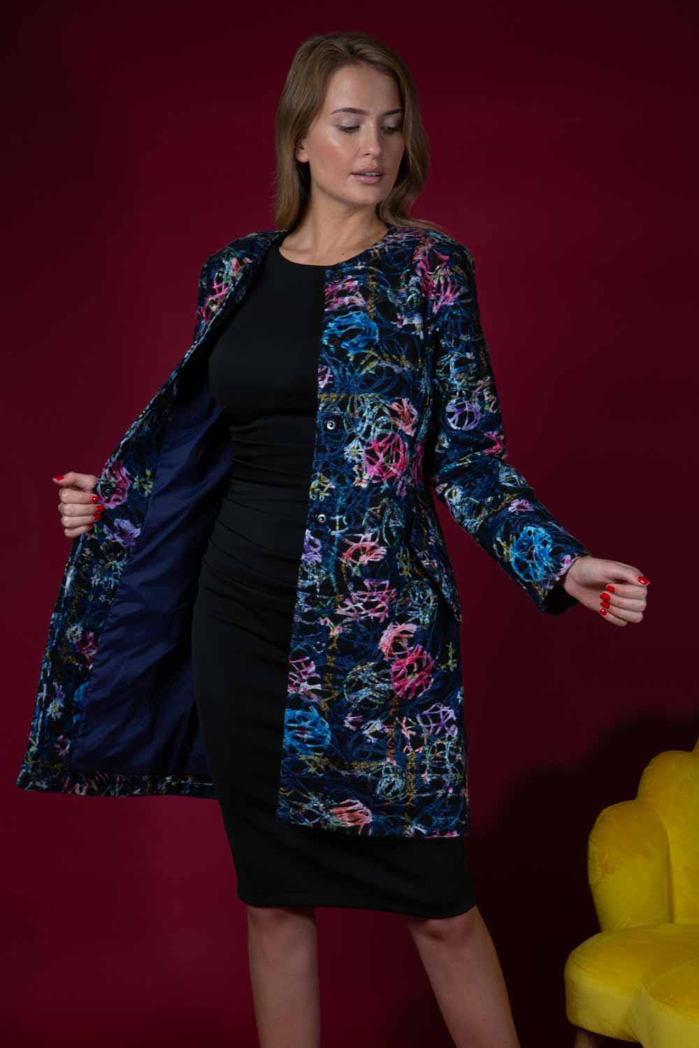 Lambria Floral Print Long sleeve Coat 