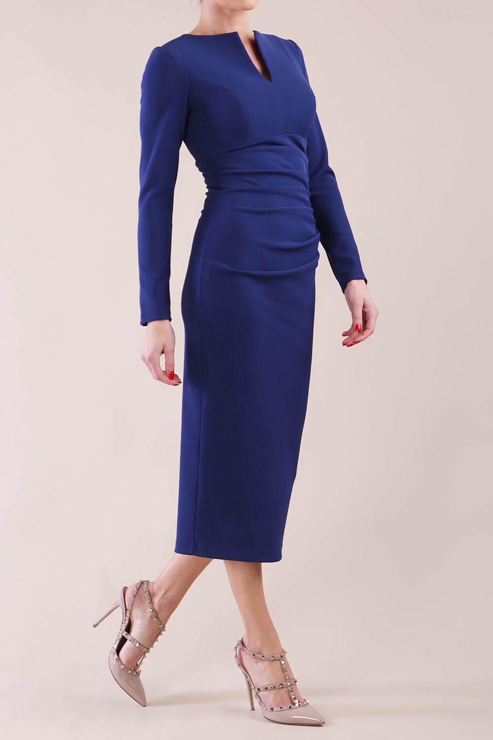 Long Sleeved Lydia Midi Pencil Dress – Diva Catwalk, image 16