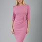 Lucretia Round Neck Sleeved Pencil Dress 