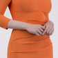 Lydia 3/4 Sleeved Plain Dress 