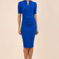Lydia Short Sleeve Pencil Dress (Cobalt Blue)