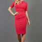 Lydia Short Sleeve Pencil Dress (Paradise Pink)