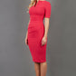 Lydia Short Sleeve Pencil Dress (Paradise Pink)