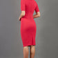 Lydia Short Sleeve Pencil Dress (Paradise Pink)