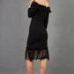 Lyrical Off Shoulder Black Dress 