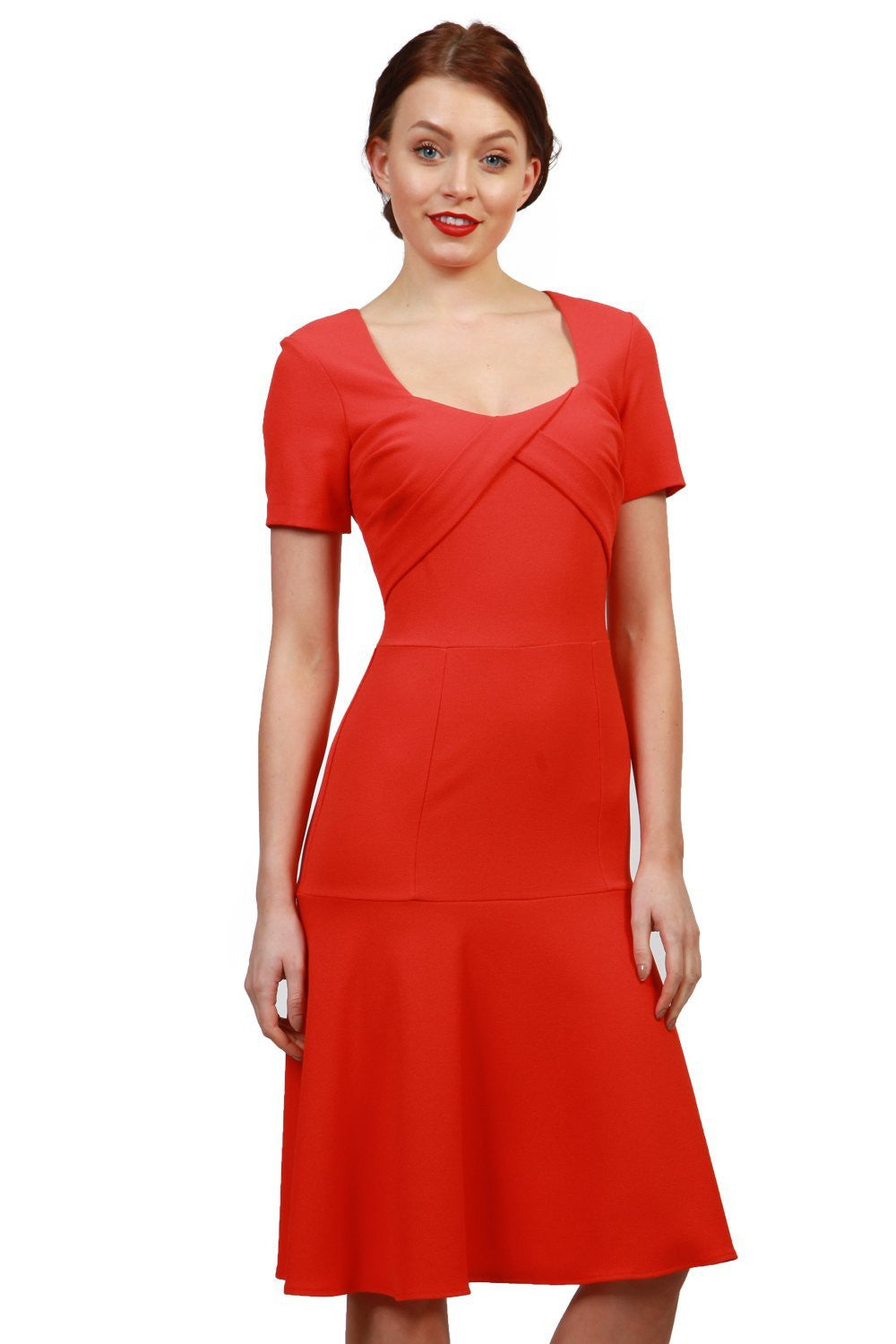Madison Swing Dress in Fiesta Orange – Diva Catwalk, image 9