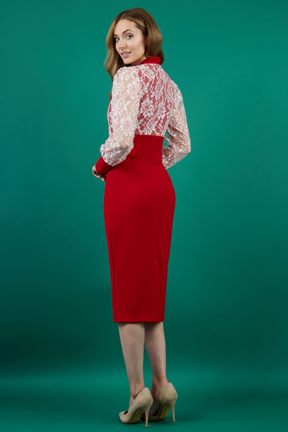 Mayflower Lace Pencil Dress – Diva Catwalk, image 3