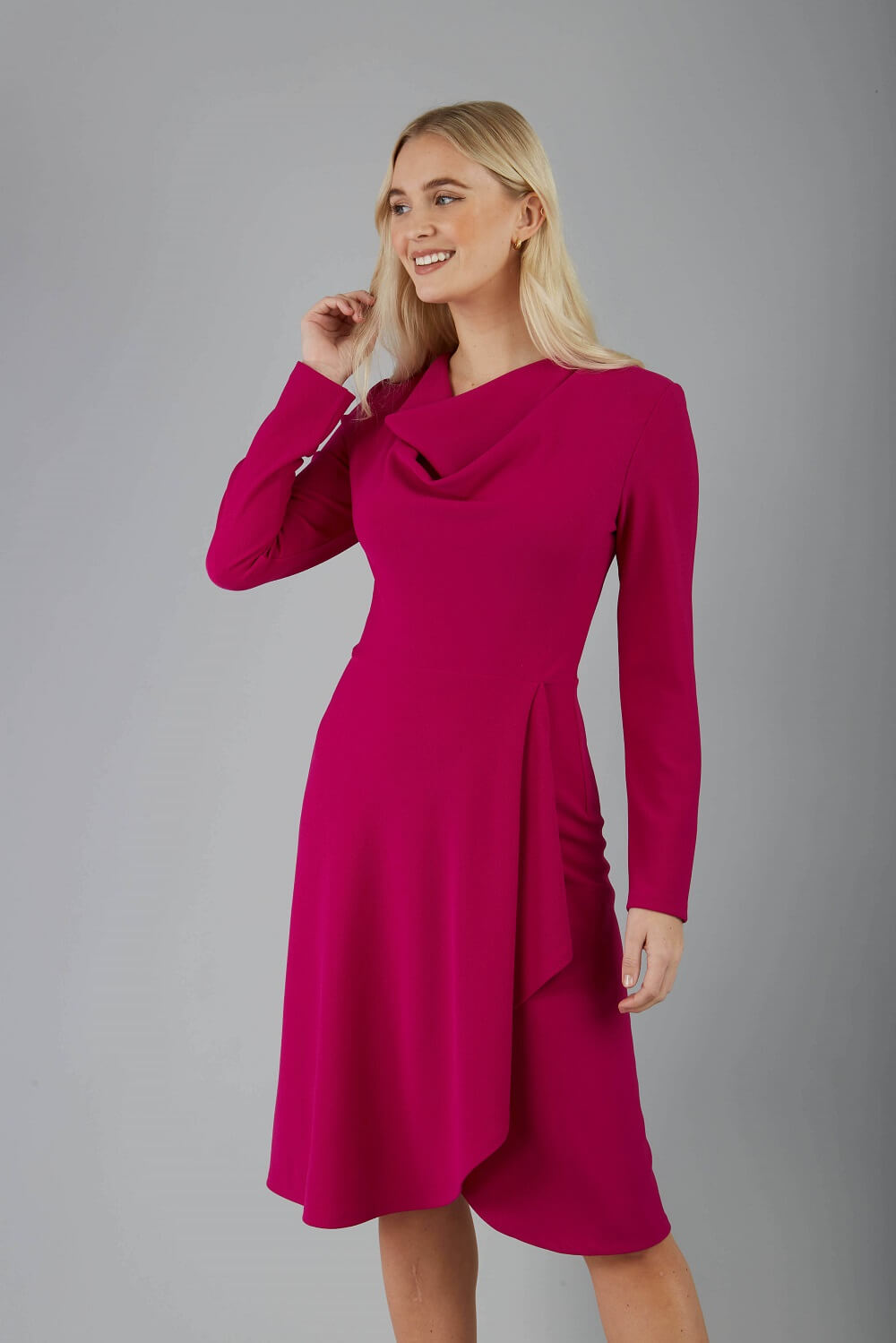 Moraig A-line Skirt Dress in Magenta – Diva Catwalk, image 6