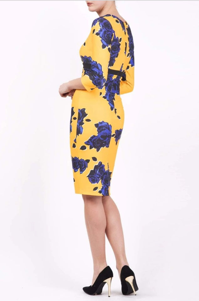 Nadia 3/4 Sleeved Print Dress – Diva Catwalk, image 8