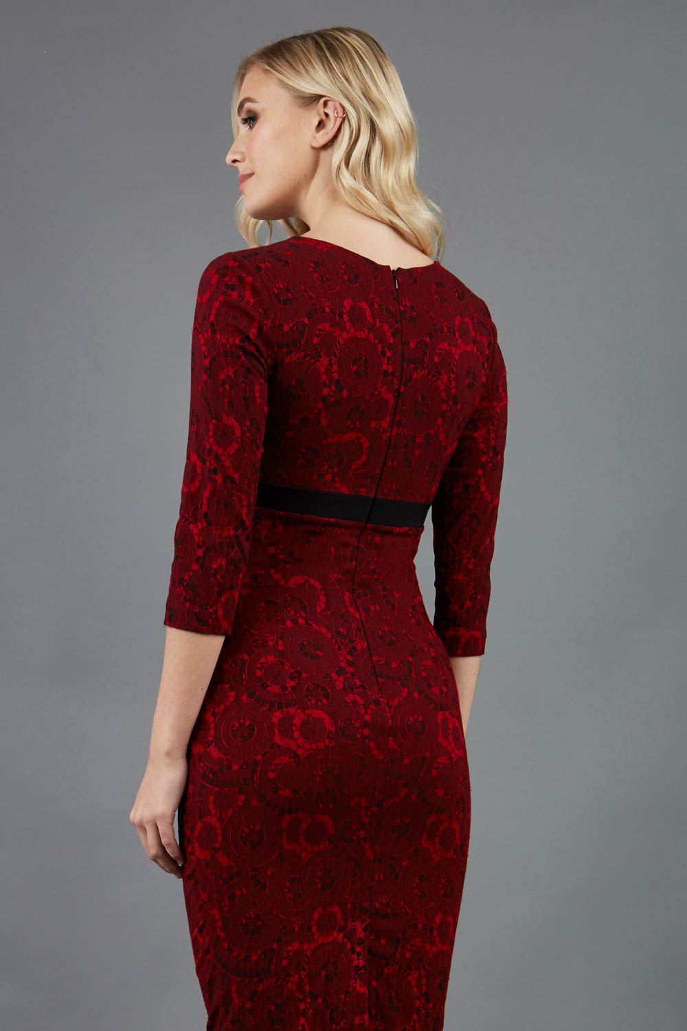 Nadia Circle Jacquard Dress – Diva Catwalk, image 2
