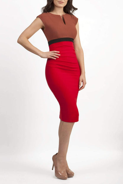 Nadia Colour Block Sleeveless Dress 