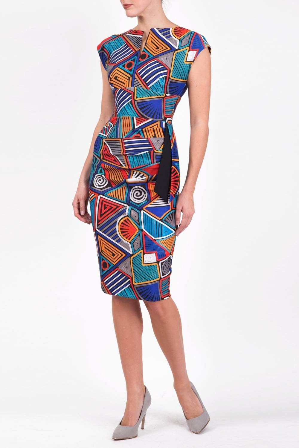 Ogle Print Dress in Picasso Geometric Atomic Print – Diva Catwalk, image 18