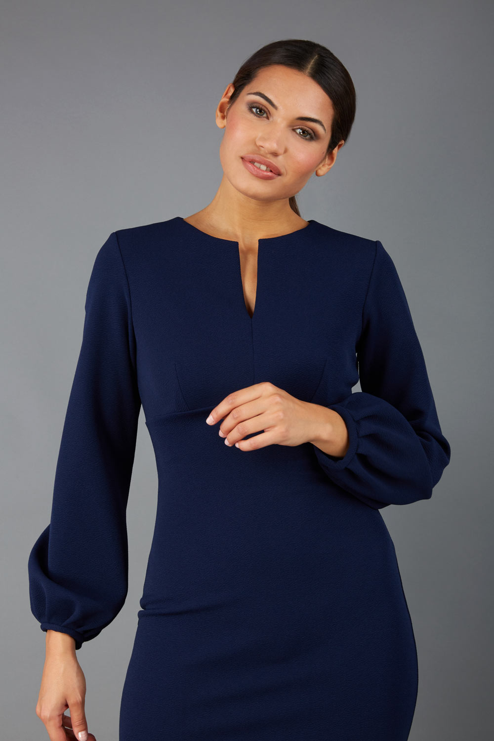 Praktica Long Sleeved Dress in Navy+Navy – Diva Catwalk, image 2