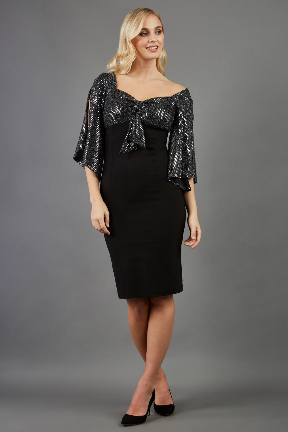 Premiere Glitter Pencil Dress – Diva Catwalk, image 4