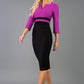 Seed Limelight Contrast Three Quarter Sleeve Dress 