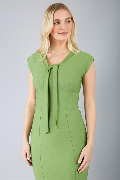 Seed Lucca Tie Detail Cap Sleeved Pencil Dress 