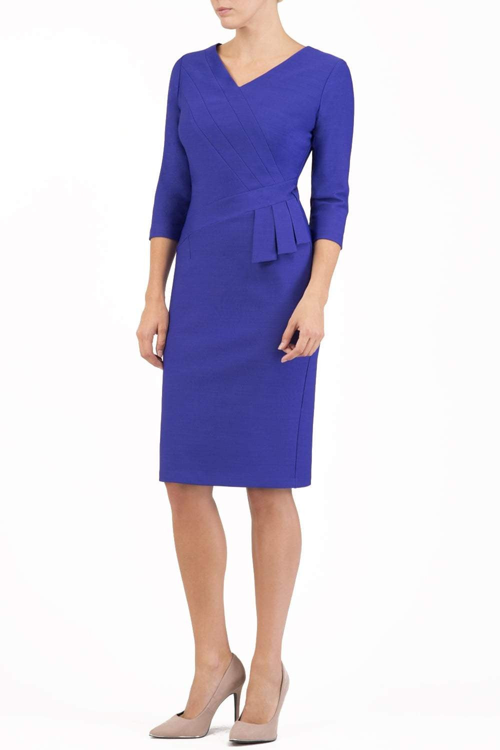 Seed Mayfield Sleeved Pencil Dress in Palace Blue – Diva Catwalk, image 8
