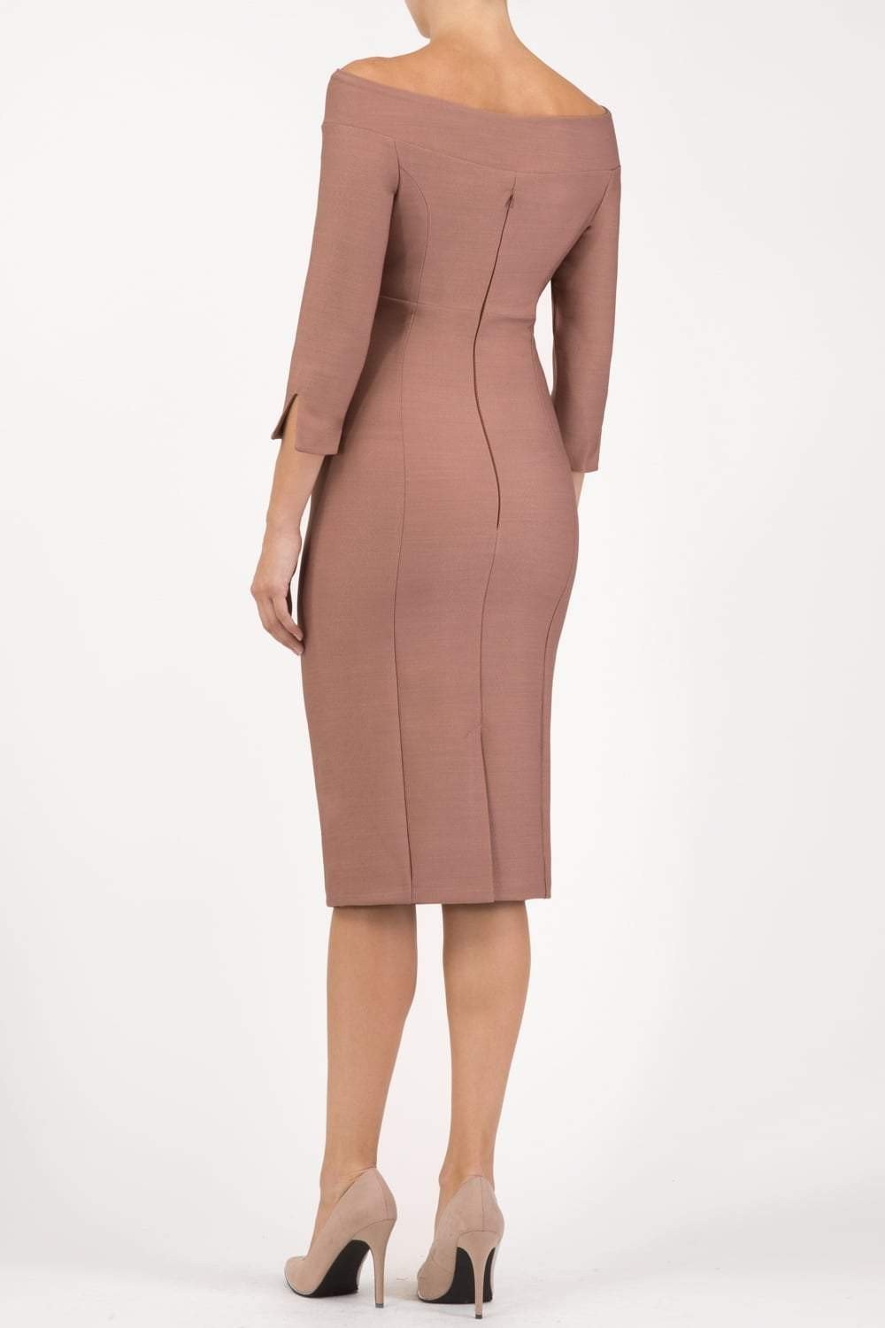 Seed Miranda Bardot Neckline Pencil Dress – Diva Catwalk, image 3