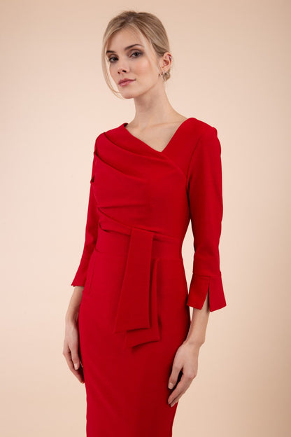 Seed Orla Asymmetric Pencil Dress 