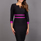 Seed Paeonia Contrast Pencil Dress 